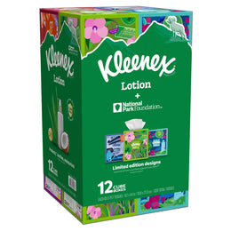 Kleenex Soothing Lotion Facial Tissue, 3-Ply, 85-count, 12-pack