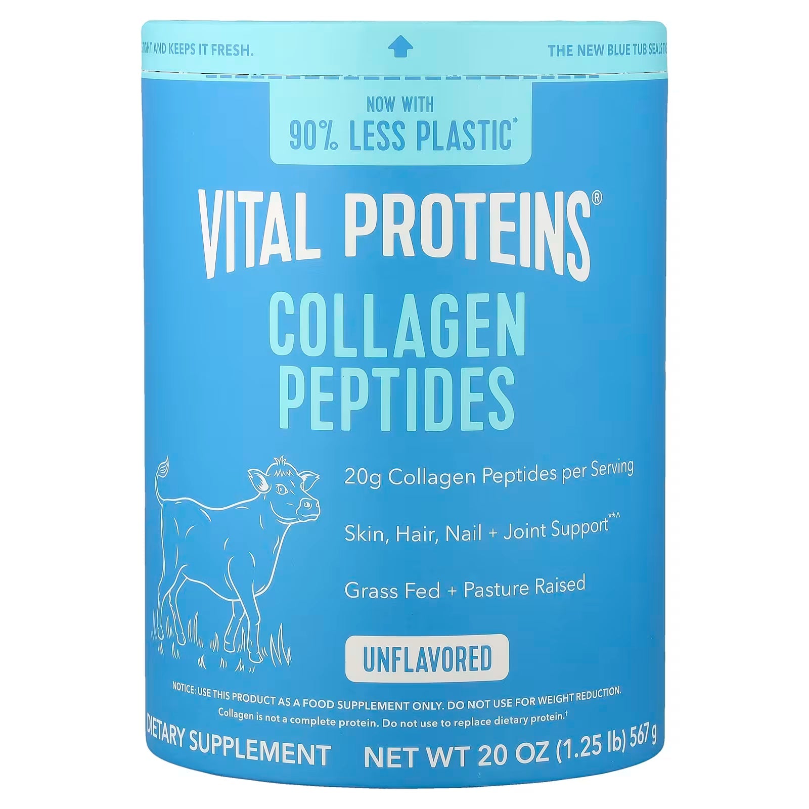 Vital Proteins, Collagen Peptides, Unflavoured, 20 oz (Pack of 2)