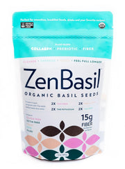 Zen Basil Seeds | edible basil seeds, kosher, non-gmo, lectin free, gluten free, plant based, keto, paleo, vegan | 15g fiber per/serv | 14oz | more fiber than chia seeds | prebiotic