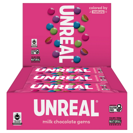 UNREAL Milk Chocolate Gems, 1.3 oz Pack of 12