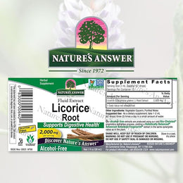 Nature's Answer Licorice Root | Herbal Supplement | Supports Digestive Health | Non-GMO & Kosher | Alcohol-Free, Gluten-Free & Vegan 1oz