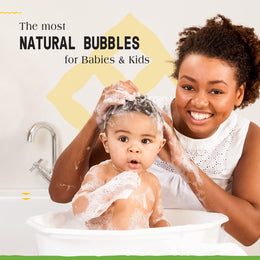 Alaffia Babies & Kids Bubble Bath, Coconut Chamomile, Pump Included – Gentle Cleanser with Raw Shea Butter and Yarrow, 32 Fl Oz