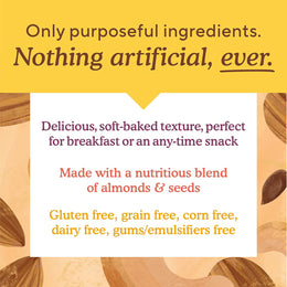 Almond Flour Snack Bars (Peanut Butter Chocolate) with Organic Coconut Oil, Chia Seeds, Sunflower Seeds, and Flax Seeds, 6oz, 6 Count