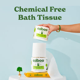 Caboo Tree Free Toilet Paper, Septic Safe Bath Tissue, Quick Dissolving 2 Ply Sheets - 300 Sheets Per Roll, 9 Double Rolls