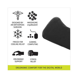 IMAK Mouse Wrist Cushion, 5.75 x 3.75, Black (A10165)