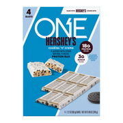 ONE HERSHEY'S Cookies ‘N’ Creme Flavored Protein Bar 4 Count