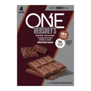 ONE HERSHEY'S Double Chocolate Flavored Protein Bars 4 Pack