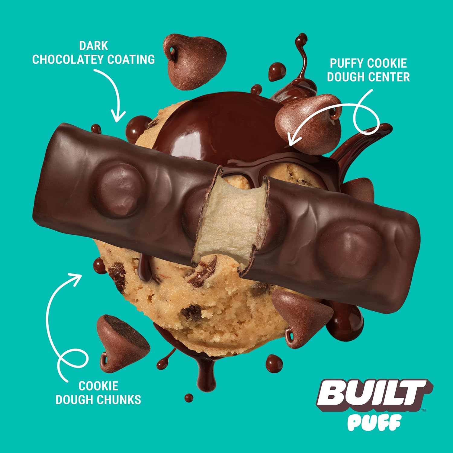 BUILT Bar Puff Protein Bars - Cookie Dough - 4 Count