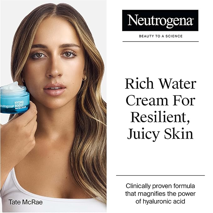 Neutrogena Hydro Boost Hydrating Water Cream Face Moisturizer for Sensitive Skin plus Hydrating Gel Cleanser Alcohol and Fragrance Free Hyaluronic Acid Daily Hydration Routine, 7.8 fl oz
