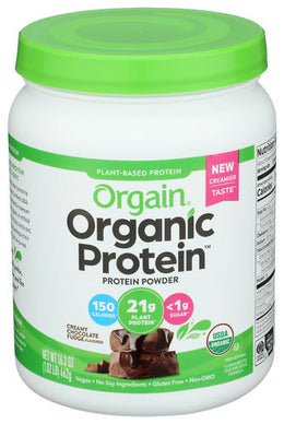 Orgain Organic Vegan Protein Powder, Creamy Chocolate Fudge