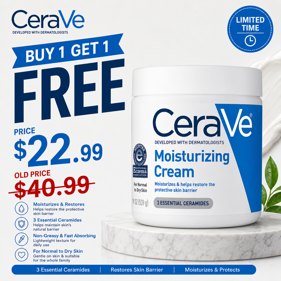 CeraVe Moisturizing Cream 16 Ounce (Pack of 2)