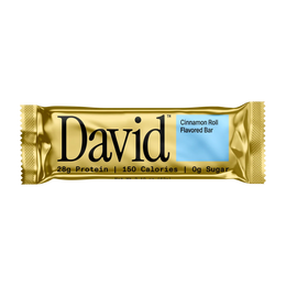 David Protein Bar, Cinnamon Roll, Pack of 4