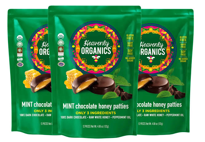Heavenly Organics Mint Chocolate Honey Patties (3 Bags)