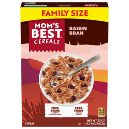 Mom’s Best Raisin Bran – Whole Grain Cereal with No Artificial Flavors, 22 oz Box