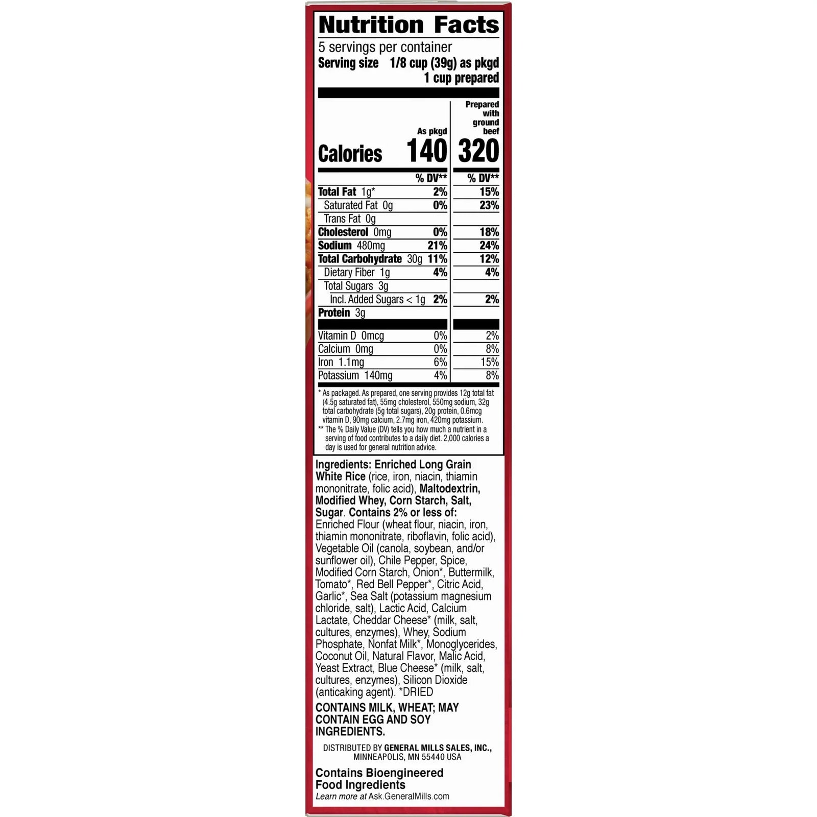 Hamburger Helper, Cheesy Enchilada, 7.5 oz box